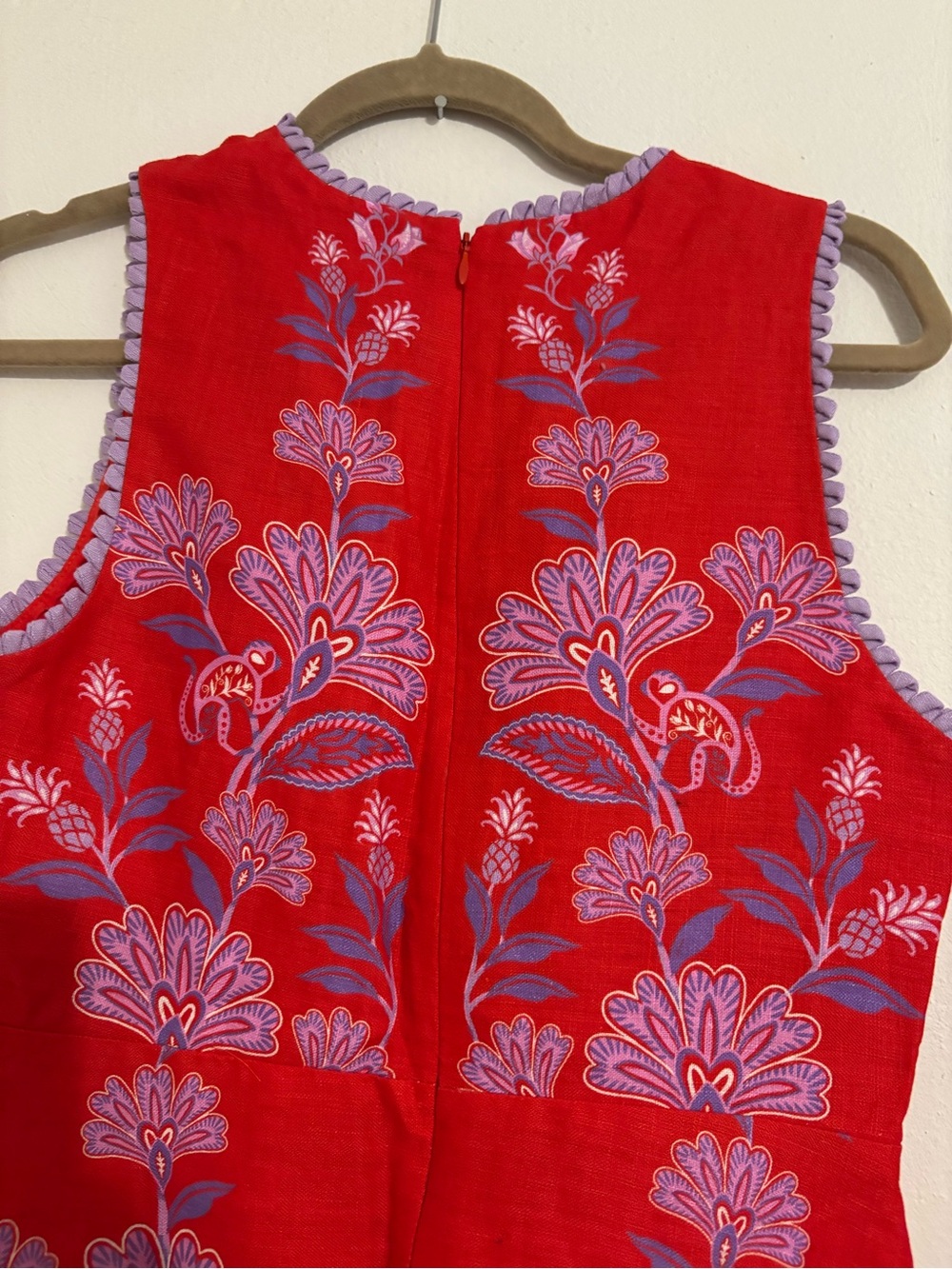 Farm Rio Porcelain Red Midi Dress - Picture 8 of 10